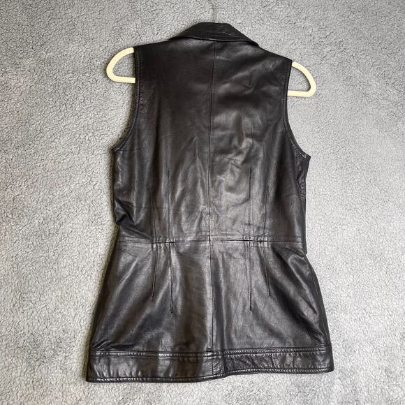 Vintage Leather Vest Womens Medium BB DAKOTA by BP NORDSTROM Black - Picture 15 of 16